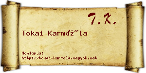 Tokai Karméla névjegykártya